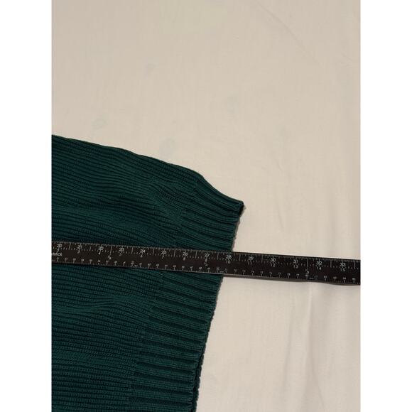 Vintage Eddie Bauer Ribbed Fisherman Crewneck Sweater Green Cotton 90s Size XLT - Picture 7 of 8
